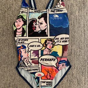 TURBO Comic One Piece Swimsuit (Thick Straps)